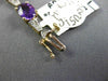 ESTATE LONG 10.65CT DIAMOND & AAA AMETHYST 14KT TWO TONE GOLD 3D TENNIS BRACELET