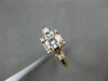 ANTIQUE .57CT DIAMOND 14KT TWO TONE GOLD FILIGREE FISHTAIL ENGAGEMENT RING #9122