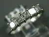 ESTATE .60CT PRINCESS CUT DIAMOND 14K WHITE GOLD WEDDING ANNIVERSARY RING #19652