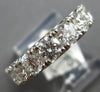LARGE 2.0CT DIAMOND 14KT WHITE GOLD 7 STONE COMFORT FIT WEDDING ANNIVERSARY RING