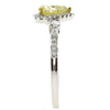 1.70CT WHITE & FANCY YELLOW DIAMOND 18KT 2 TONE GOLD PEAR SHAPE ENGAGEMENT RING