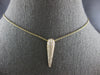 .47CT DIAMOND 14KT YELLOW GOLD 3D MULTI ROW ELONGATED TEAR DROP FLOATING PENDANT
