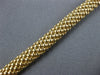 ESTATE .75CT DIAMOND 14KT 2 TONE GOLD PAVE SQUARE BY THE YARD MESH LOVE NECKLACE