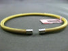 ESTATE .24CT DIAMOND 14KT TWO TONE GOLD 3D CLASSIC MESH FLEXIBLE BANGLE BRACELET