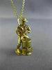 ANTIQUE 14KT YELLOW GOLD HANDCRAFTED NEW ORLEANS JAMAICAN DRUMMER CHARM #26415