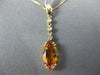 2.58CT DIAMOND & AAA CITRINE 14KT YELLOW GOLD MARQUISE & ROUND FLOATING PENDANT