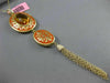 ESTATE 10.25CT DIAMOND & CITRINE 14KT YELLOW GOLD ORANGE ENAMEL FILIGREE PENDANT
