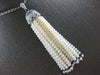LARGE 1.5CT DIAMOND & AAA SAPPHIRE & AAA SOUTH SEA PEARL 18K WHITE GOLD NECKLACE