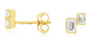.63CT DIAMOND 14KT YELLOW GOLD CLASSIC DOUBLE BAGUETTE GRADUATING STUD EARRINGS