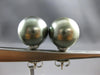 ESTATE EXTRA LARGE AAA TAHITIAN PEARL 14KT WHITE GOLD 3D CLASSIC STUD EARRINGS