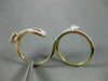 ESTATE LARGE .50CT ROUND DIAMOND 14KT YELLOW GOLD CLASSIC DOUBLE SNAKE FUN RING