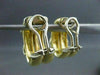 ESTATE 18KT 2 TONE .72CT X DESIGN HUGGIE CLIP ON DIAMOND EARRINGS STUNNING #1877