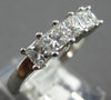 .90CT DIAMOND 14KT WHITE GOLD 3D 5 STONE SHARED PRONG WEDDING ANNIVERSARY RING