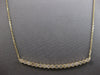 ESTATE .83CT DIAMOND 14K YELLOW GOLD 3D CLASSIC ROUND FILIGREE BAR LOVE NECKLACE