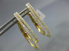 ESTATE .57CT DIAMOND 18KT YELLOW GOLD 2 ROW DOUBLE OVAL CLIP ON HANGING EARRINGS