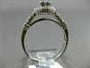 ESTATE .59CT WHITE & BLUE DIAMOND 14KT WHITE GOLD SOLITAIRE HALO ENGAGEMENT RING