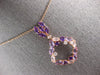3.51CT DIAMOND & AAA AMETHYST & PINK QUARTZ 14K ROSE GOLD SQUARE ETOILE NECKLACE