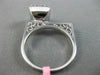 ESTATE WIDE .45CT ROUND & BAGUETTE DIAMOND 18KT WHITE GOLD SQUARE FILIGREE RING