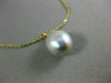 ESTATE AAA SOUTH SEA PEARL 14KT YELLOW GOLD 3D CLASSIC SOLITAIRE PENDANT #26258