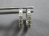ESTATE SMALL .20CT DIAMOND 14KT WHITE GOLD FILIGREE HUGGIE HOOP EARRINGS #27900