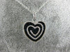 LARGE 1.69CT DIAMOND & AAA SAPPHIRE 18KT WHITE & BLACK GOLD MULTI HEART PENDANT