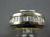 WIDE 1.13CT DIAMOND 14KT 2 TONE GOLD CLASSIC BAGUETTE CHANNEL ANNIVERSARY RING