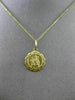 ESTATE 14K YELLOW GOLD HANDCRAFTED POPE RELIGIOUS FLOATING PENDANT & CHAIN 24991