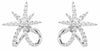 1.70CT DIAMOND 18KT WHITE GOLD 3D SNOWFLAKE STARBURST UMBRELLA HANGING EARRINGS