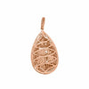 1.21CT WHITE & PINK DIAMOND 18KT WHITE ROSE GOLD PAVE TEAR DROP FLOATING PENDANT