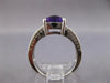 2.50CT DIAMOND & AAA AMETHYST 14KT WHITE GOLD 3D CUSHION & ROUND FUN RING #27355
