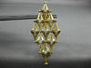 ESTATE EXTRA LARGE 2.08CT DIAMOND 18KT YELLOW GOLD 3D ETOILE CLIP ON EARRINGS