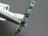 .25CT DIAMOND & AAA EMERALD 18KT WHITE GOLD 2MM SEMI ETERNITY ANNIVERSARY RING