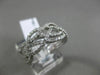 ESTATE WIDE .80CT DIAMOND 18K WHITE GOLD CRISS CROSS SEMI ETERNITY INFINITY RING
