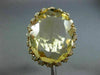 ESTATE EXTRA LARGE 21.10CT DIAMOND & AAA CITRINE 14KT YELLOW GOLD HALO FUN RING