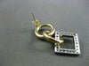 ESTATE .46CT DIAMOND 14K WHITE & YELLOW GOLD 3D CIRCLE & SQUARE HANGING EARRINGS