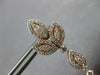 LARGE 2.57CT DIAMOND 14KT ROSE GOLD ROUND & BAGUETTE MULTI LEAF HANGING EARRINGS