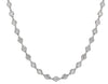 9.19CT DIAMOND 18KT WHITE GOLD 3D CLASSIC BY THE YARD BEZEL LOVE TENNIS NECKLACE