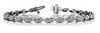 3.24CT DIAMOND 14KT WHITE GOLD 3D ROUND MARQUISE SHAPE ETERNITY TENNIS BRACELET
