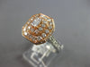 LARGE 1.6CT DIMAOND 14KT WHITE & ROSE GOLD ROUND & BAGUETTE HALO ENGAGEMENT RING