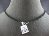 ESTATE LONG 25.0CT BLACK DIAMOND 14KT WHITE GOLD 3D ETERNITY LOVE NECKLACE