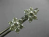 ESTATE LARGE 2.50CT DIAMOND 14KT WHITE GOLD FLOWER STAR SCREW BACK STUD EARRINGS