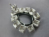 3.39CT DIAMOND & BLACK ENAMEL 18KT WHITE GOLD TEAR DROP HOOP HANGING EARRINGS