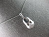 ESTATE .12CT DIAMOND 14K WHITE GOLD MATTE & SHINY BABYGIRL SHOE FLOATING PENDANT