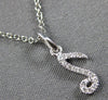 ESTATE .06CT DIAMOND 14KT WHITE GOLD CLASSIC MUSICAL NOTE FUN FLOATING PENDANT