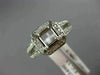 ESTATE WIDE .50CT DIAMOND 14K WHITE GOLD SQUARE SEMI MOUNT ENGAGEMENT RING #1275