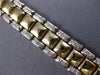 LARGE 2.5CT DIAMOND 14KT 2 TONE GOLD CIRCULAR A QUARTZ SWISS WOMENS WATCH #27368