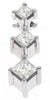 .60CT DIAMOND 14K WHITE GOLD 3D CLASSIC PRINCESS 3 STONE JOURNEY LOVE PENDANT