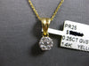 .25CT DIAMOND 14KT YELLOW GOLD CLASSIC CLUSTER FLOWER INVISIBLE FLOATING PENDANT