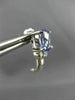 ESTATE 2.56CT DIAMOND & AAA TANZANITE 14KT WHITE GOLD 3D HANGING EARRINGS #20007