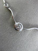 ESTATE 1.44CT DIAMOND 14K WHITE GOLD SOLITAIRE ETOILE BY THE YARD NECKLACE #2044